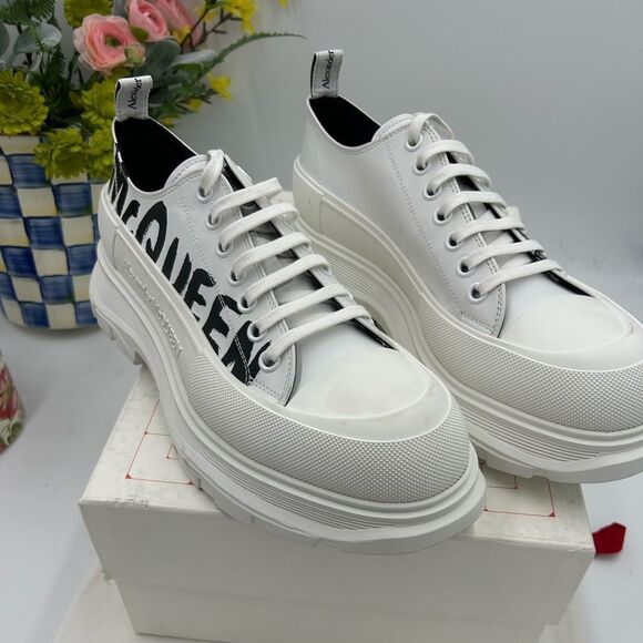 Men's Alexander, McQueen tread slick graffiti sneakers, size 46 made in Italy - Picture 1 of 13